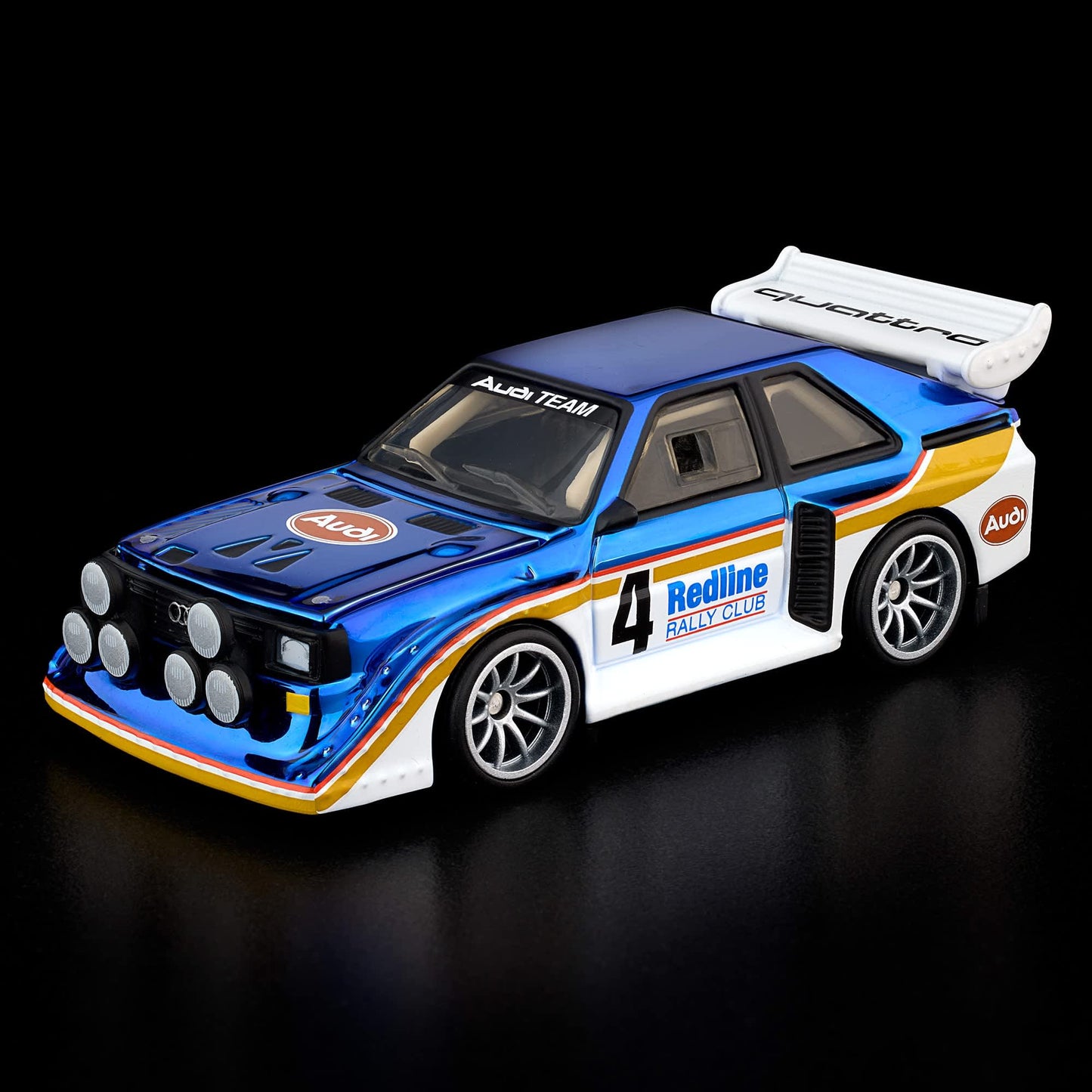 Hot Wheels RLC 1985 Audi Sport quattro S1 in Spectraflame Otto Blue.