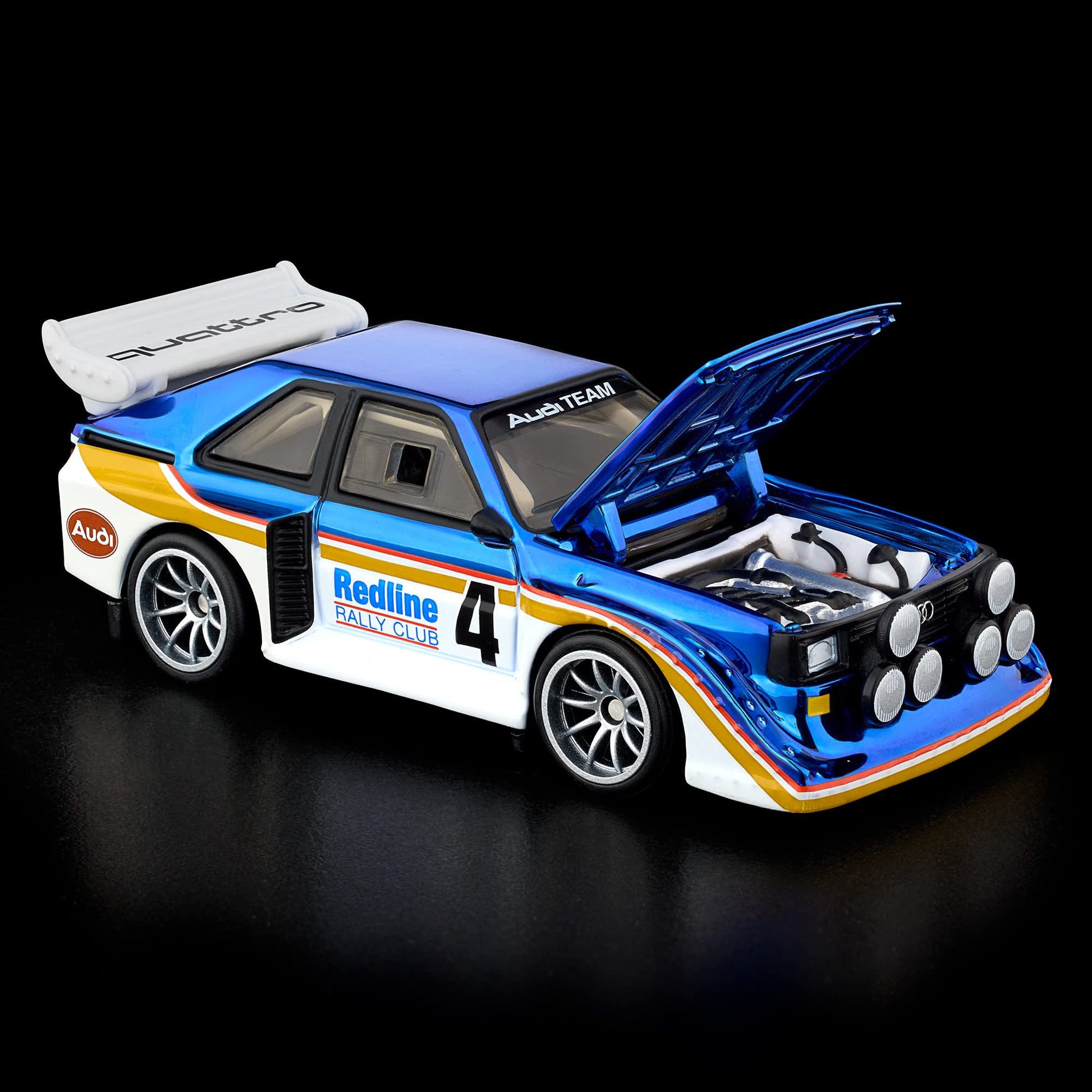 Hot Wheels RLC 1985 Audi Sport quattro S1 in Spectraflame Otto Blue.
