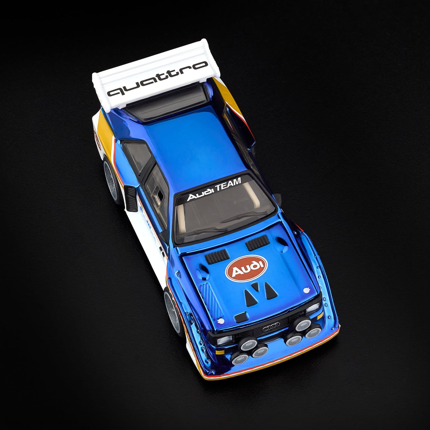Hot Wheels RLC 1985 Audi Sport quattro S1 in Spectraflame Otto Blue.