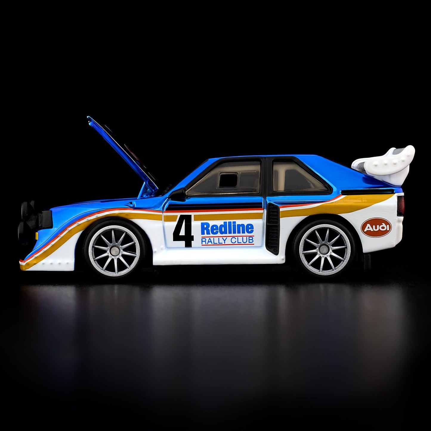 Hot Wheels RLC 1985 Audi Sport quattro S1 in Spectraflame Otto Blue.