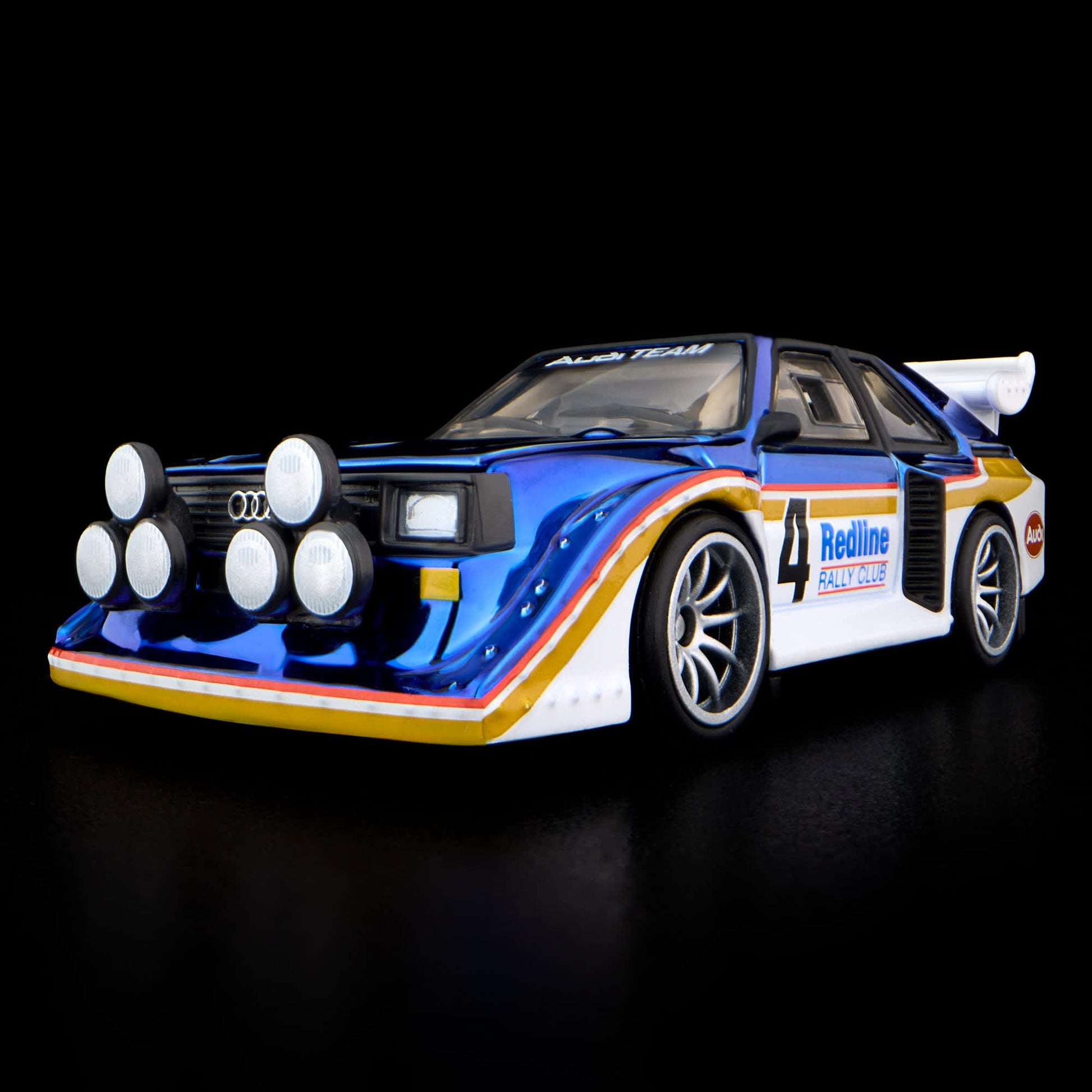 Hot Wheels RLC 1985 Audi Sport quattro S1 in Spectraflame Otto Blue.