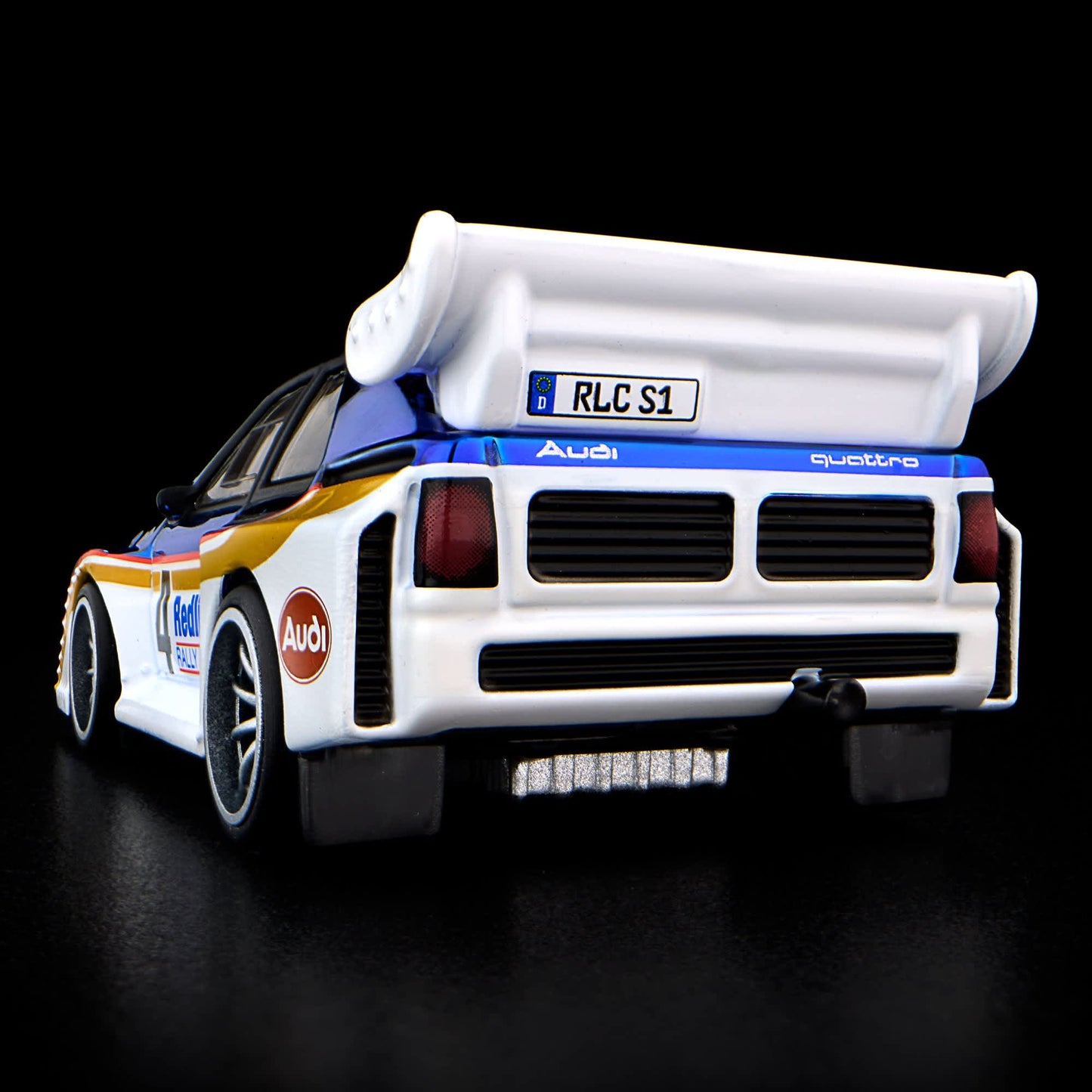 Hot Wheels RLC 1985 Audi Sport quattro S1 in Spectraflame Otto Blue.