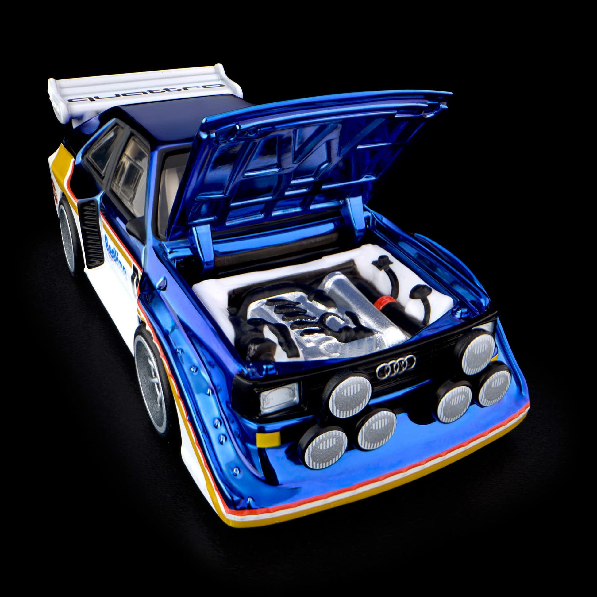 Hot Wheels RLC 1985 Audi Sport quattro S1 in Spectraflame Otto Blue.