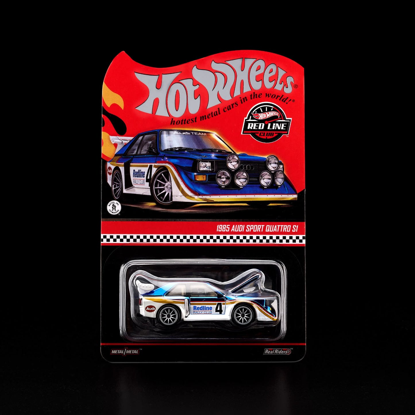 Hot Wheels RLC 1985 Audi Sport quattro S1 in Spectraflame Otto Blue.