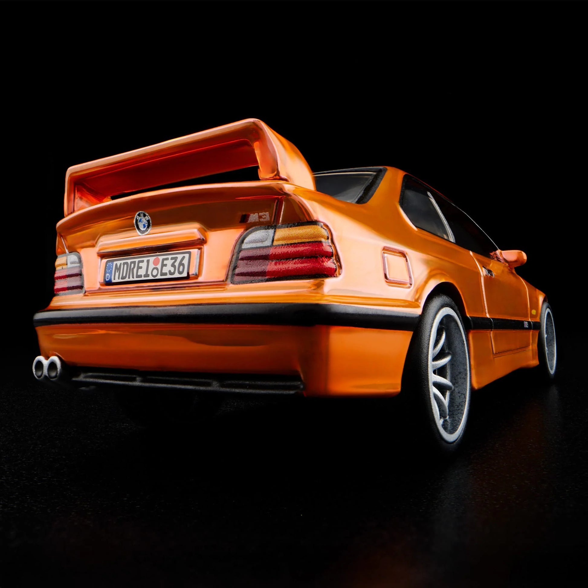 Hot Wheels RLC 1995 BMW M3 LTW in Spectraflame orange and opening hood, 1:64 scale collectible.