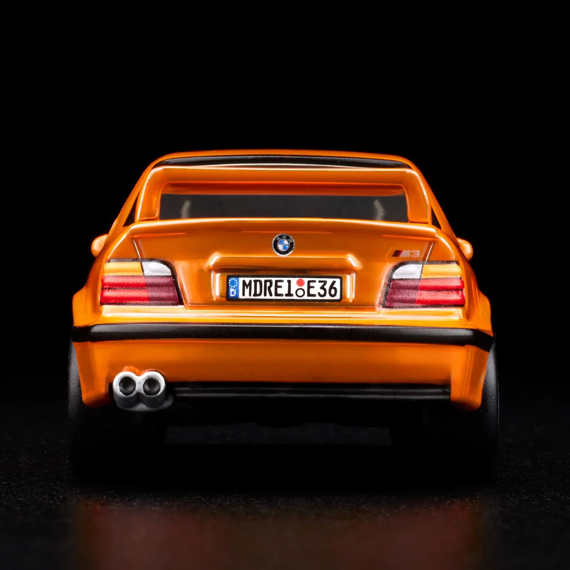 Hot Wheels RLC 1995 BMW M3 LTW in Spectraflame orange and opening hood, 1:64 scale collectible.