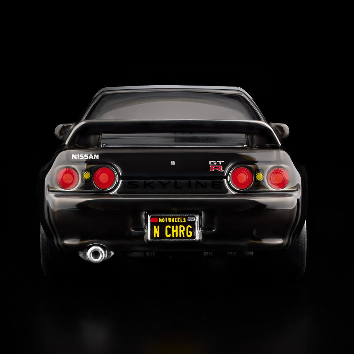 Hot Wheels RLC Nissan Skyline GT-R BNR32 in Spectraflame slate with Real Riders wheels, opening hood and detailed engine