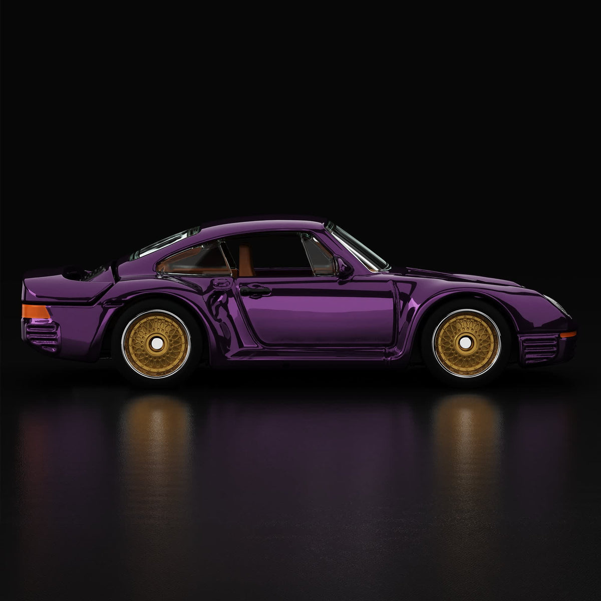 Hot Wheels RLC sELECTIONs Porsche 959 in Spectraflame purple with tan interior, Real Riders BB wheels and opening rear hood