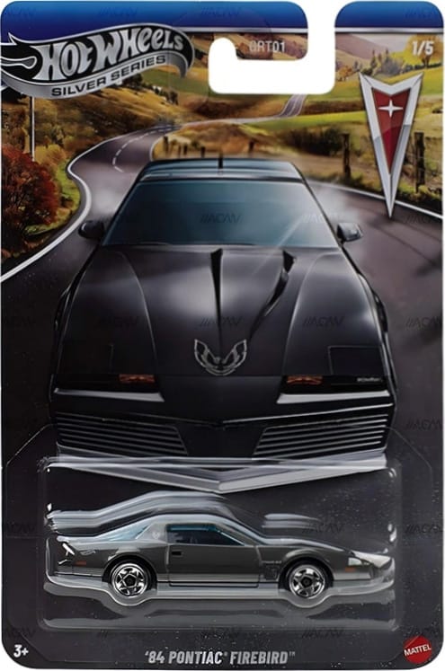 Hot Wheels '84 Pontiac Firebird in Silver Line finish with detailed die-cast body.