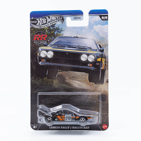Hot Wheels 1:64 Lancia Rally 037 black metal metal Silver Line rally racers diecast model