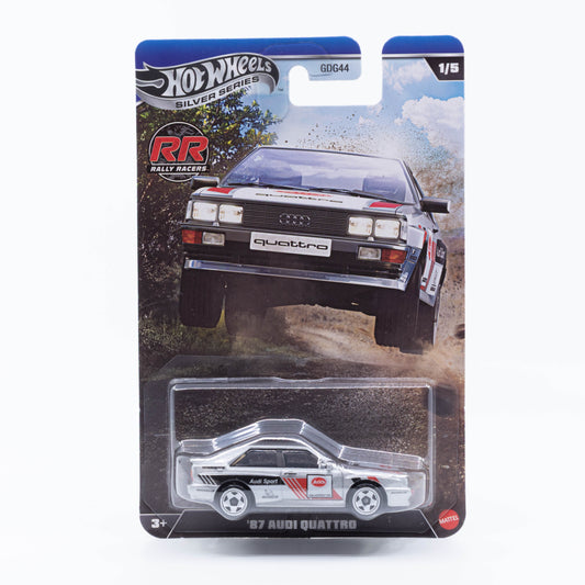Hot Wheels 1:64 1987 Audi Quattro rally car Audi racing livery diecast model