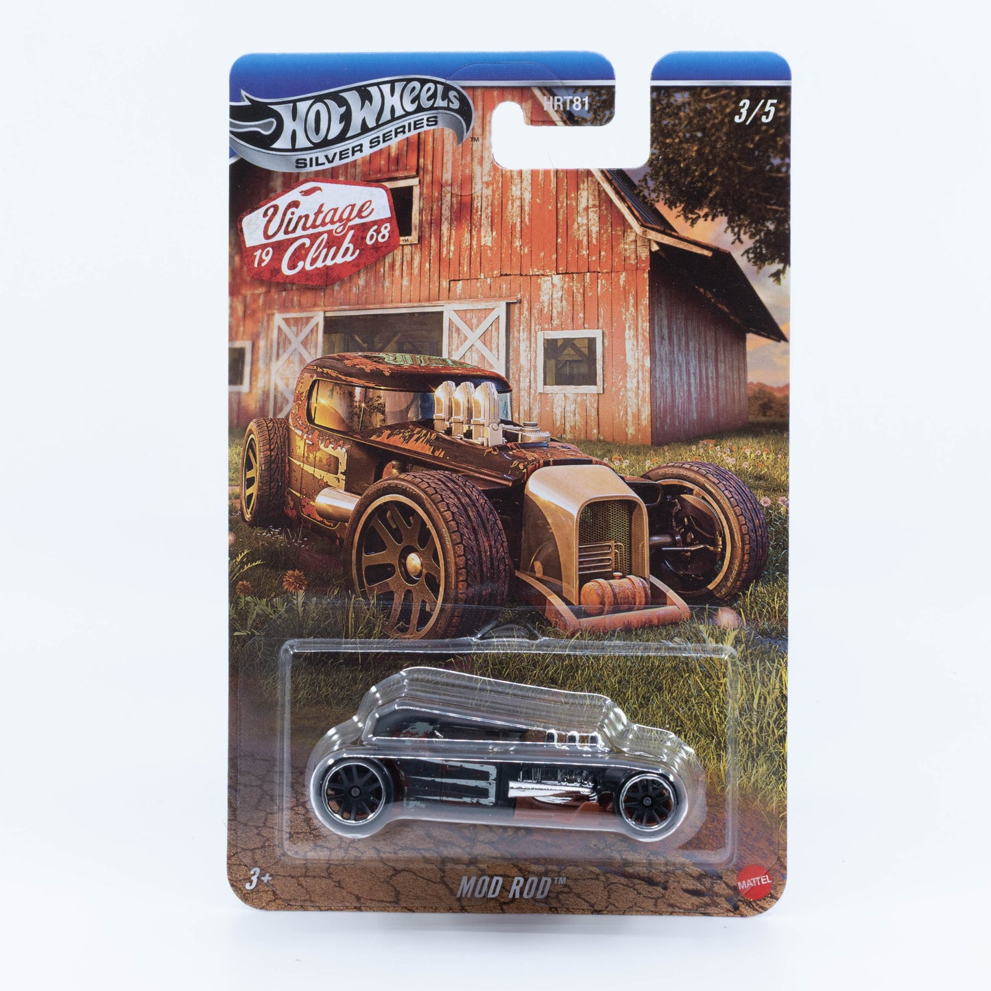 1:64 Hot Wheels Mod Rod Vintage Club Rusted Black – retro hot rod die-cast model.