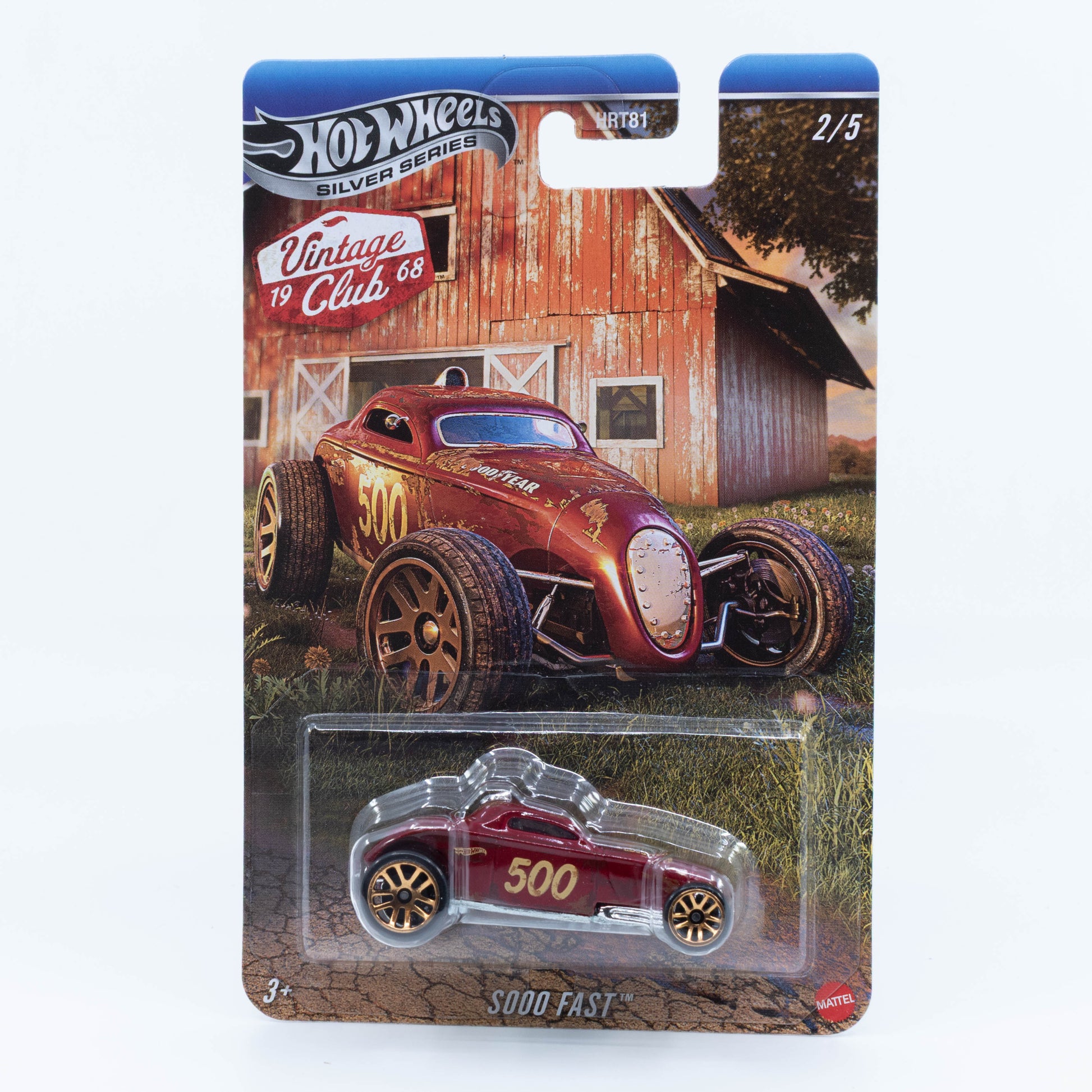 1:64 Hot Wheels Sooo Fast Vintage Club Rusted Red – retro fantasy drag die-cast model.