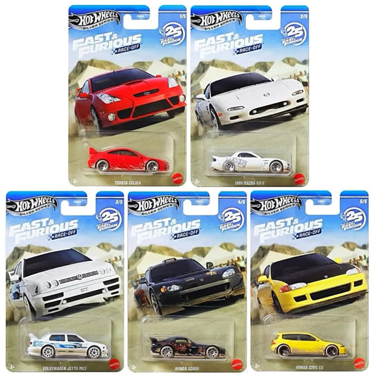 Hot Wheels Silver Series Fast and Furious Race Off full set street racing diecast 1:64
