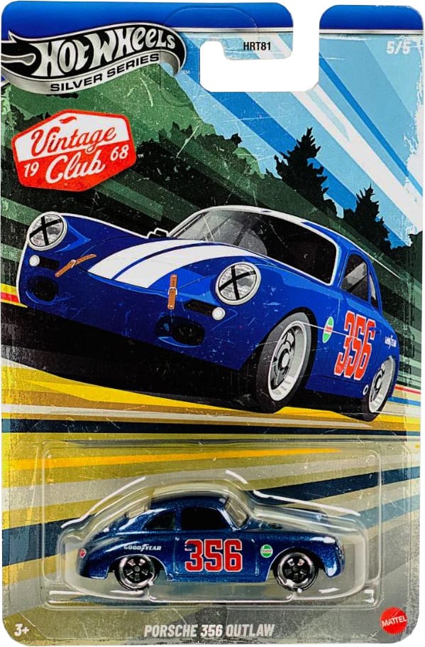 Hot Wheels Porsche 356 Outlaw Vintage Club Silver Series 1:64 custom classic Porsche diecast