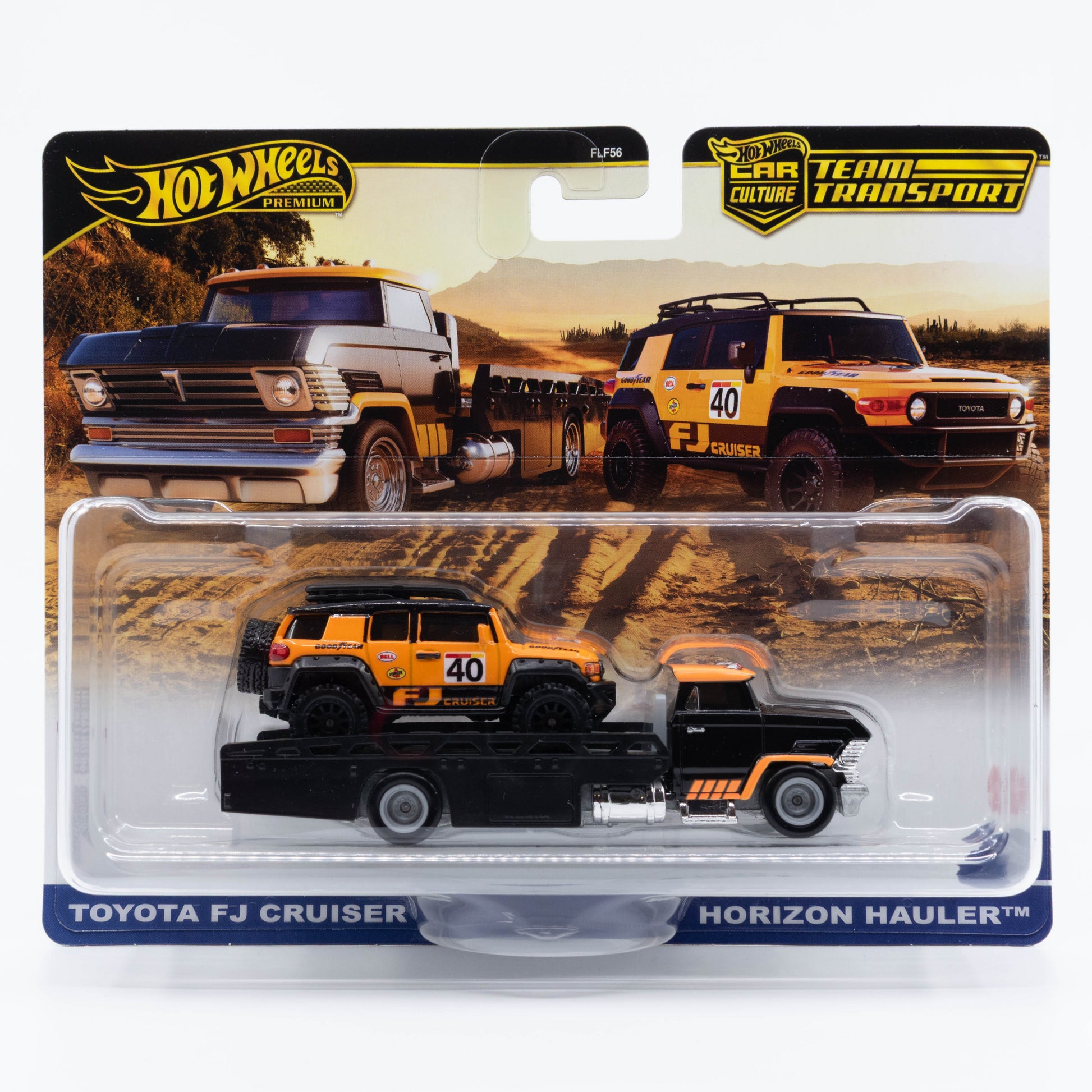 Hot Wheels Team Transport Toyota FJ Cruiser with Horizon Hauler 1:64 scale set