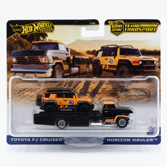 Hot Wheels Team Transport Toyota FJ Cruiser with Horizon Hauler 1:64 scale set