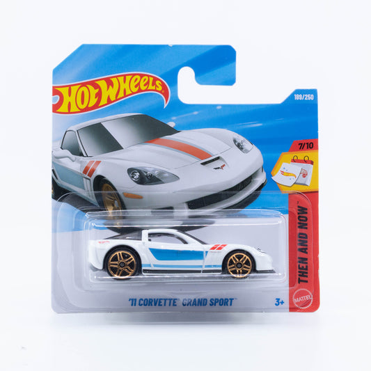 Hot Wheels 2011 Corvette Grand Sport in white from the 2026 Basic Line.