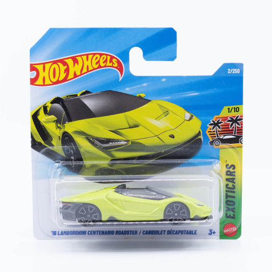 Hot Wheels 1:64 Lamborghini Centenario Roadster fluorescent green 2026 mainline diecast car