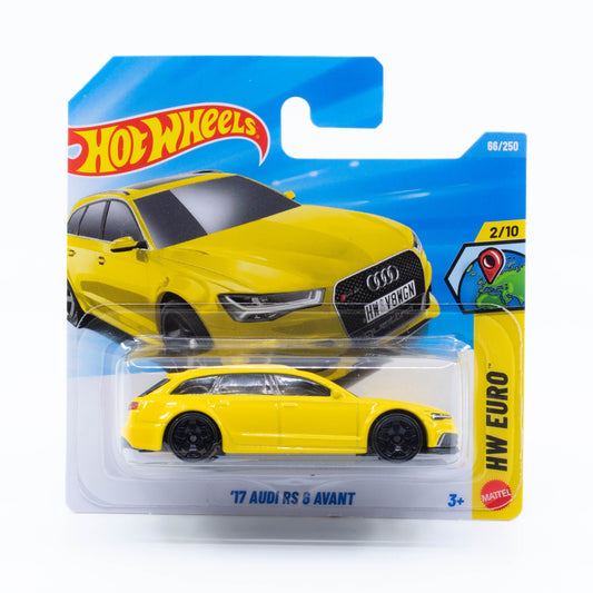 Hot Wheels ’17 Audi RS 6 Avant yellow Mainline diecast 1:64