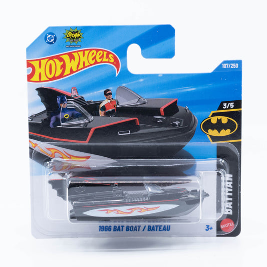Hot Wheels 1:64 1966 Bat Boat black Batman TV series diecast model