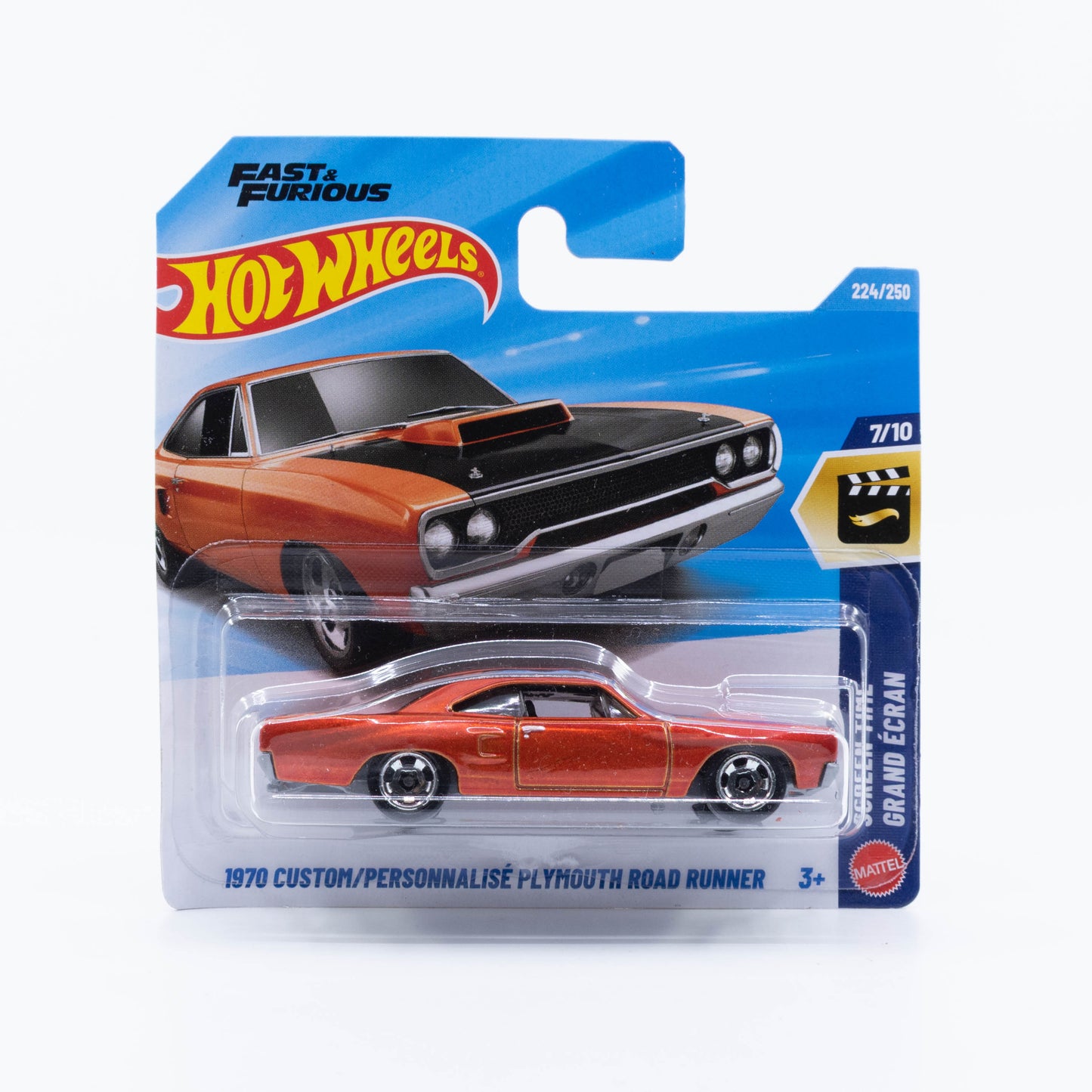 Hot Wheels 1970 Custom Plymouth Road Runner classic American muscle car.