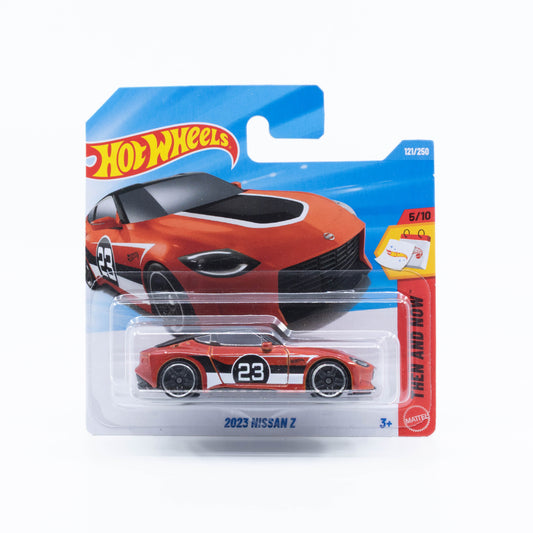 Hot Wheels 2026 Basic 2023 Nissan Z red modern JDM sports coupe 1:64 model car