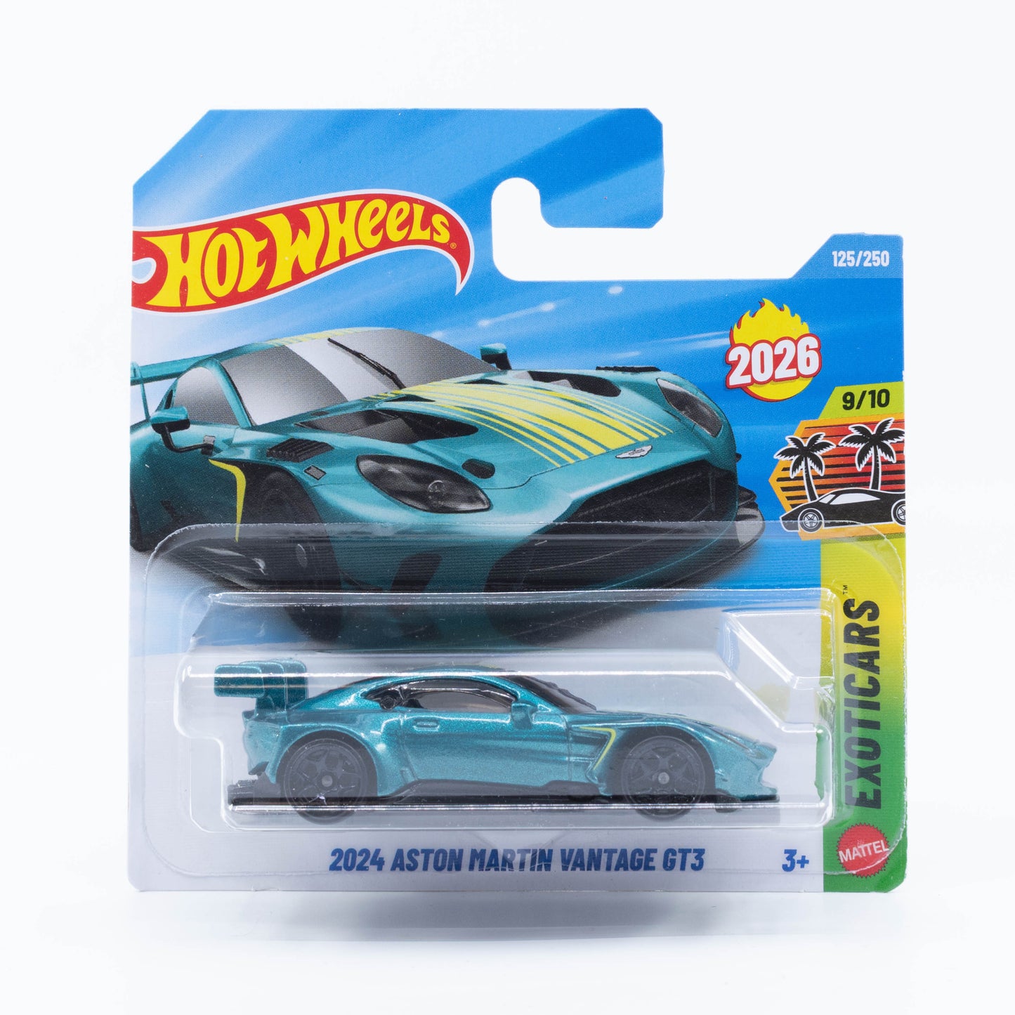 Hot Wheels 1:64 Aston Martin Vantage GT3 2024 green 2026 mainline diecast car