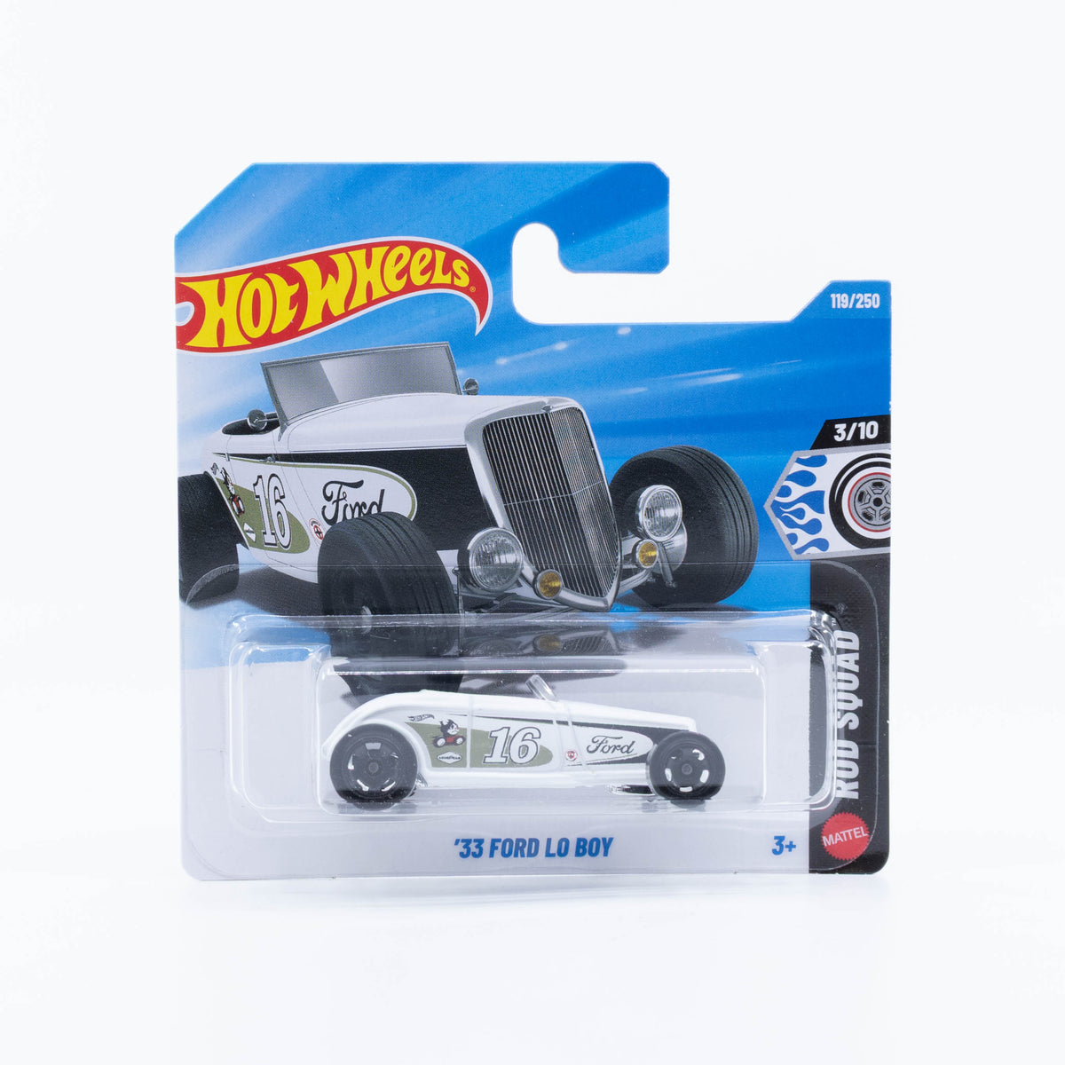 Hot Wheels '33 Ford Lo Boy in white.