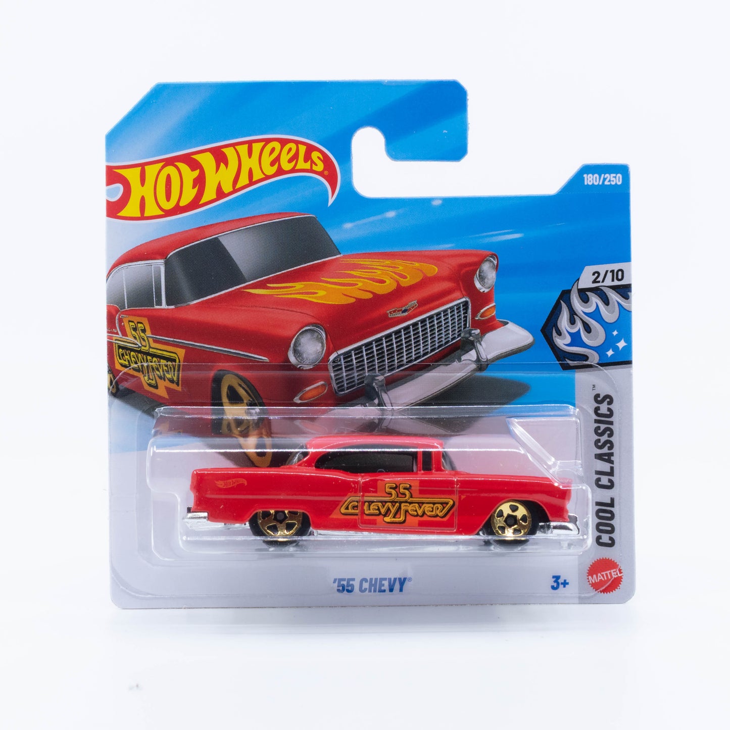 Hot Wheels 1955 Chevrolet in red from the 2026 Basic Line.