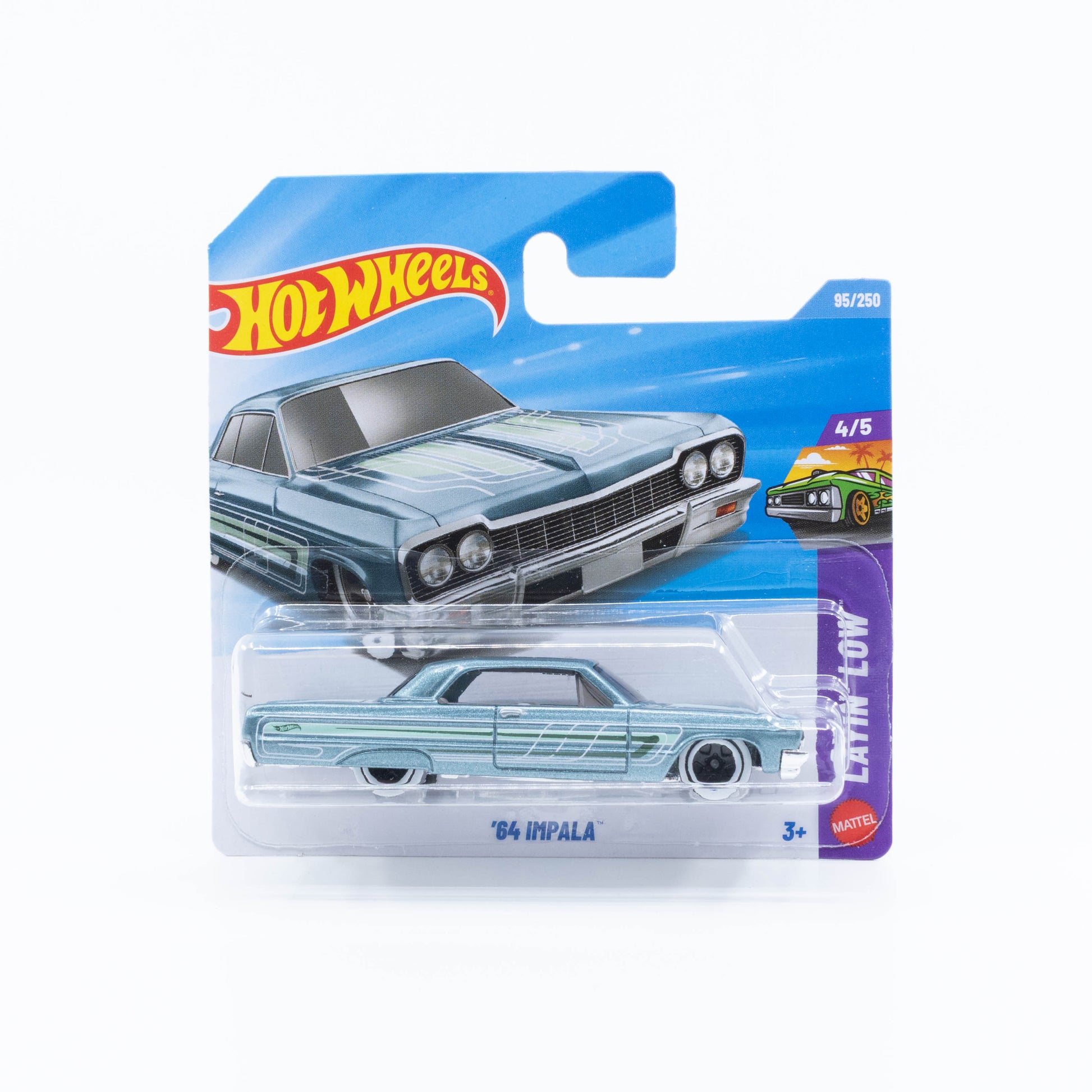 Hot Wheels 2026 Basic ’64 Impala light blue classic Chevrolet lowrider cruiser 1:64 model