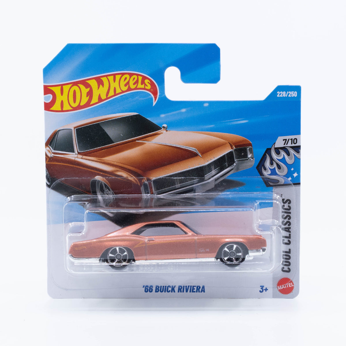 Hot Wheels 1966 Buick Riviera classic American luxury coupe in detailed 1:64 scale.