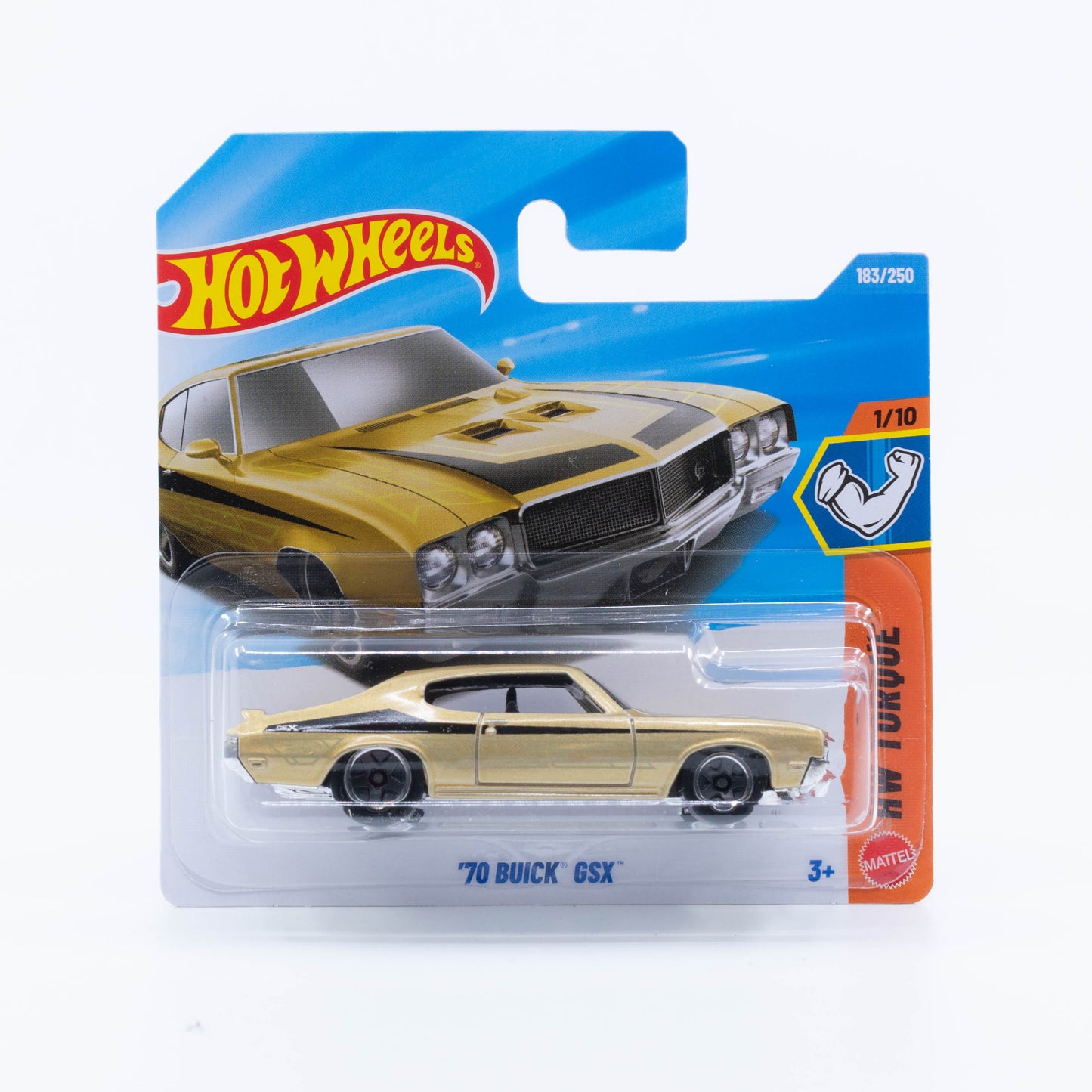 Hot Wheels 1970 Buick GSX in yellow-gold from the 2026 Basic Line.