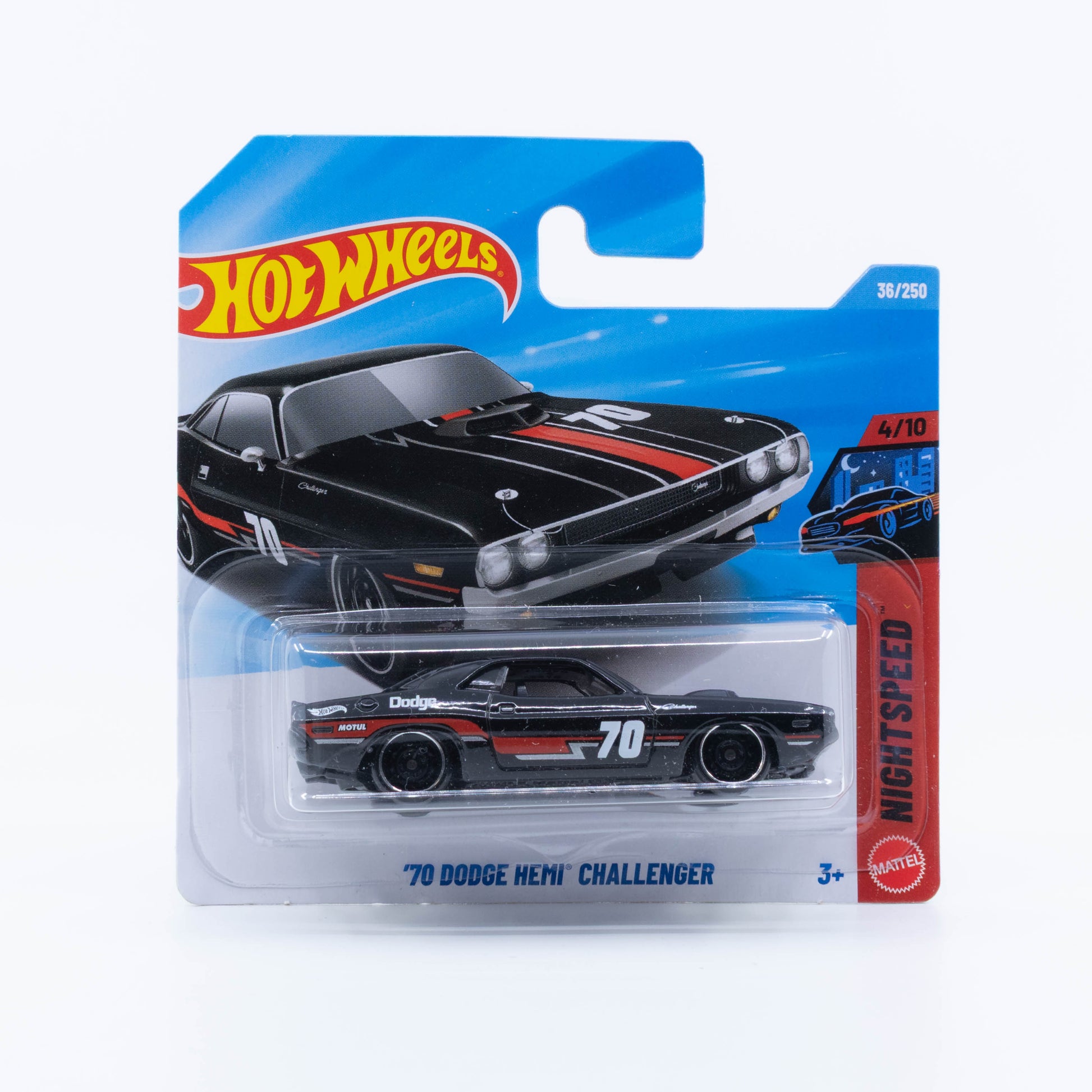 Hot Wheels 1970 Dodge HEMI Challenger in black from the 2026 Basic Line.