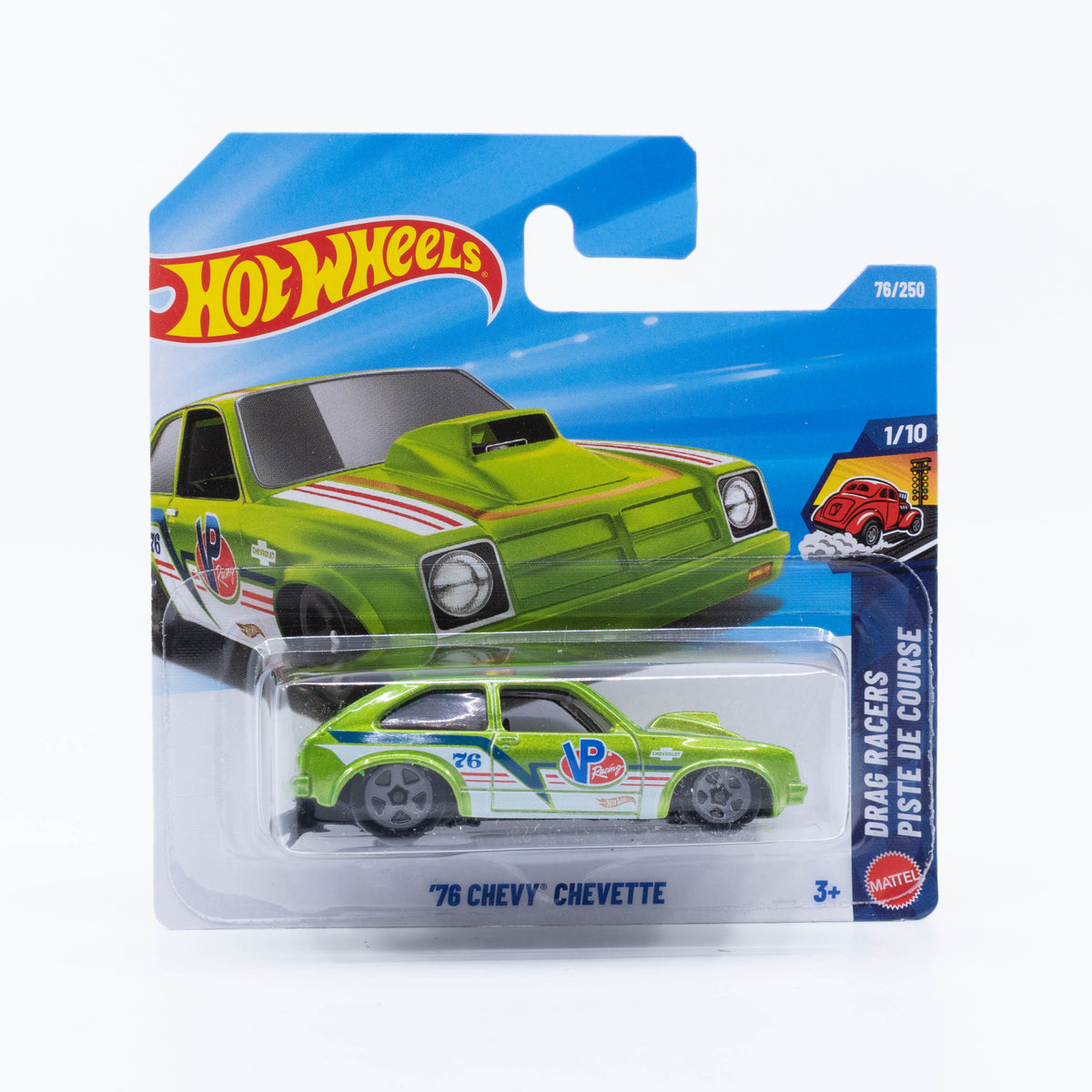 Hot Wheels 1976 Chevrolet Chevette compact American car in detailed 1:64 scale.
