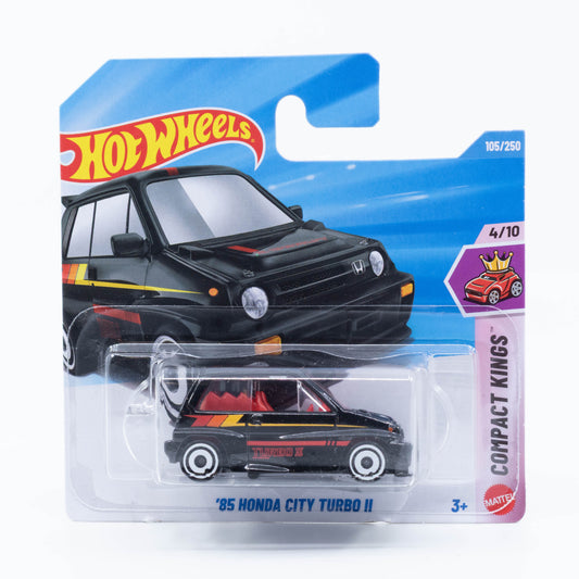 Hot Wheels 1:64 1985 Honda City Turbo II black 2026 mainline diecast car