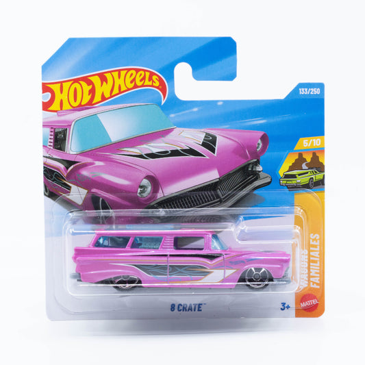 Hot Wheels 1:64 8 Crate pink 2026 mainline diecast wagon hot rod