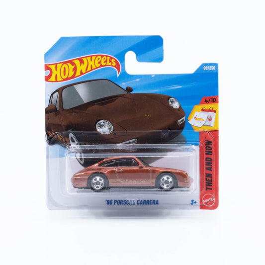 Hot Wheels 2026 Basic ’96 Porsche Carrera oxblood red classic European sports car 1:64 model