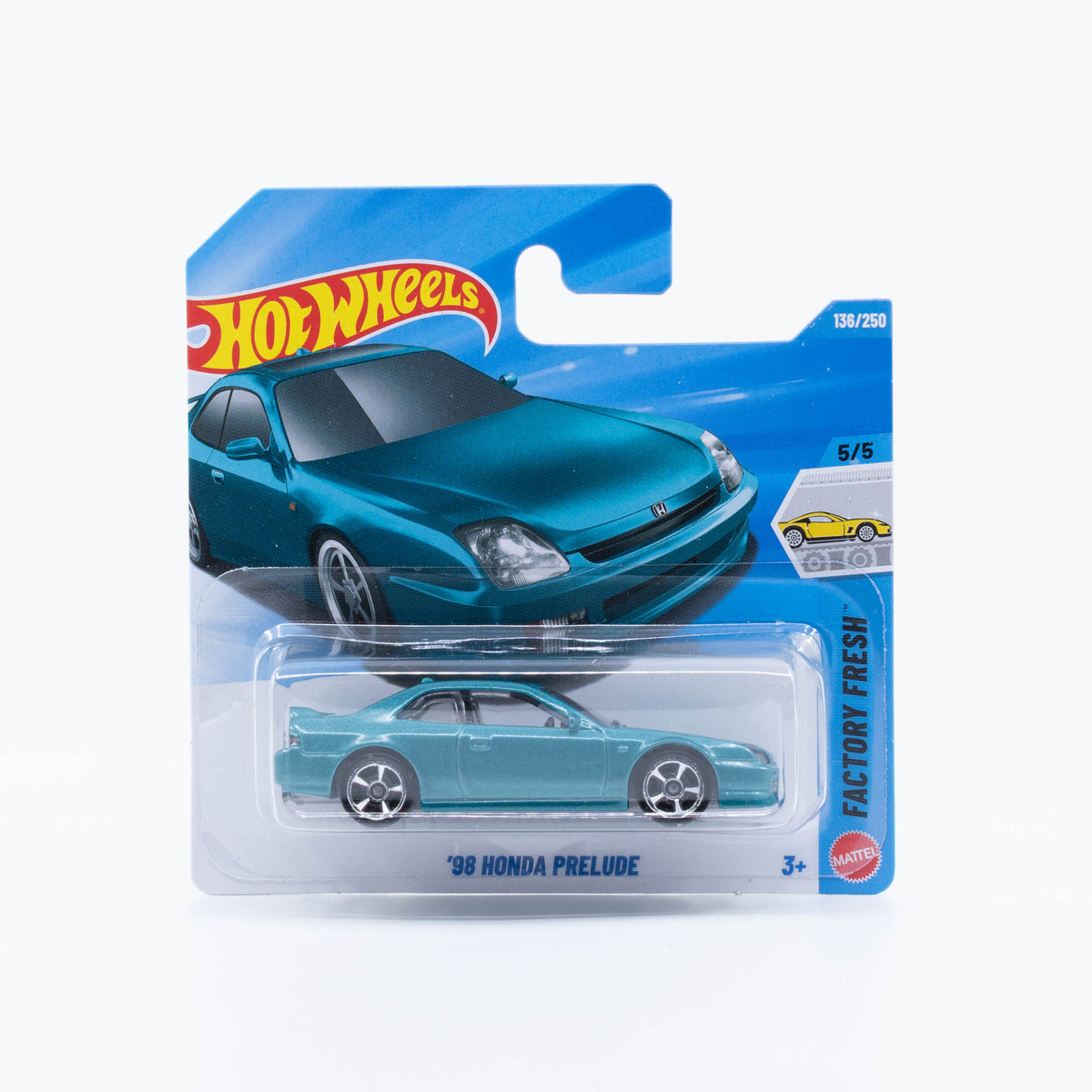 Hot Wheels '98 Honda Prelude in turquoise.