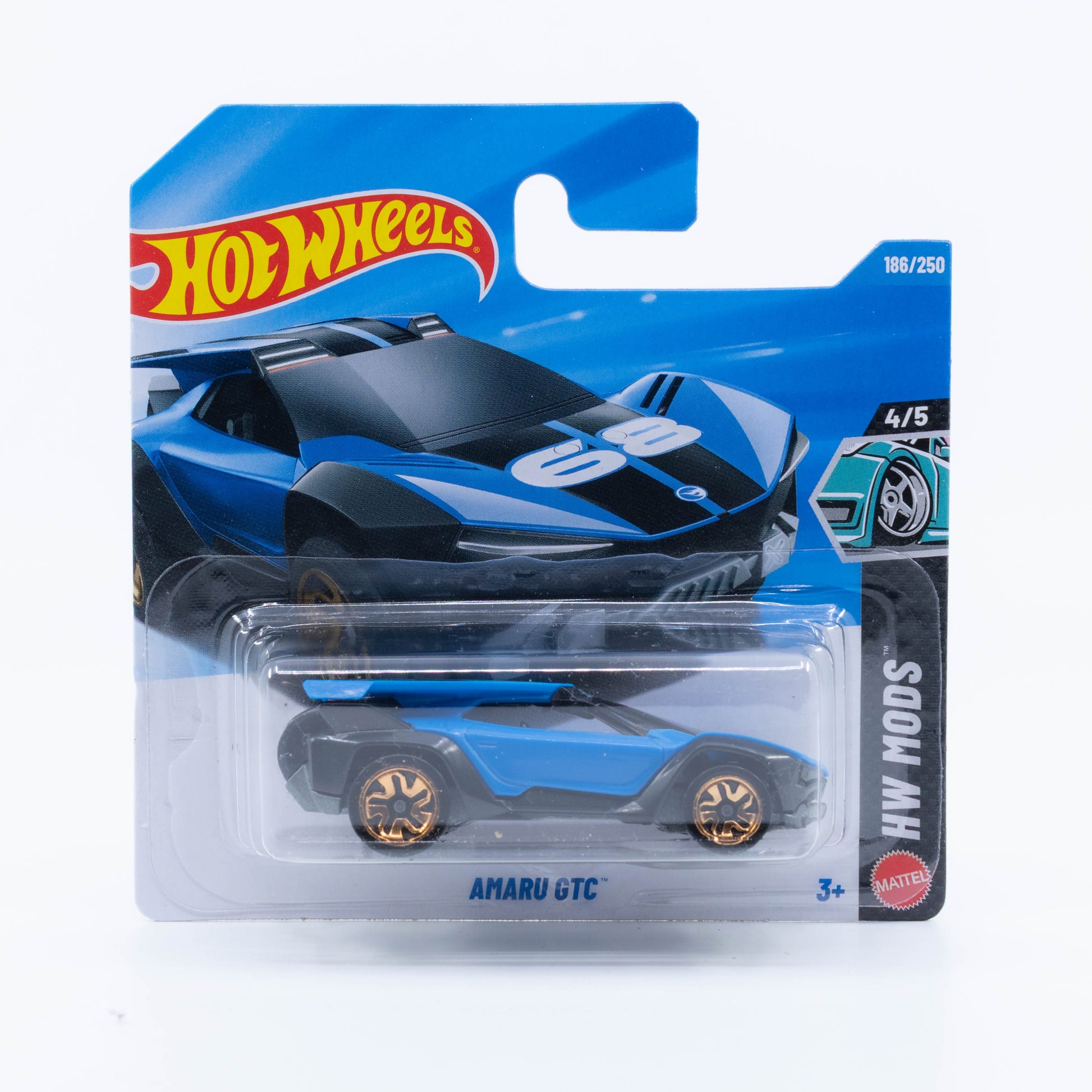 Hot Wheels Amaru GTC Regular Treasure Hunt in blue from the 2026 Basic Line.