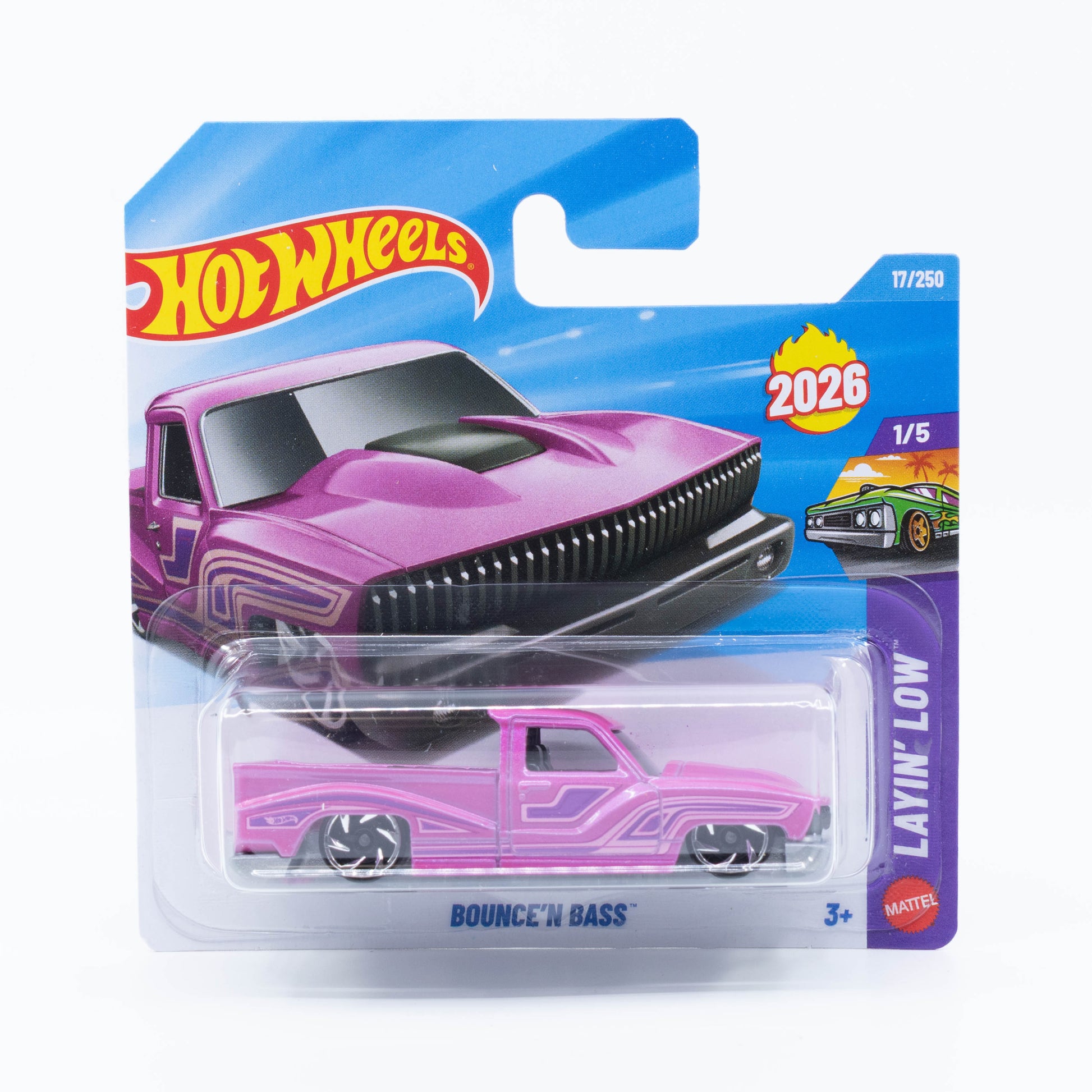 Hot Wheels 1:64 Bounce'N Bass pink 2026 mainline second color diecast car