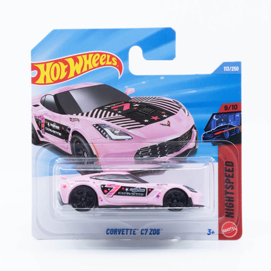 Hot Wheels 1:64 Corvette C7 Z06 pink racing livery 2026 mainline diecast car