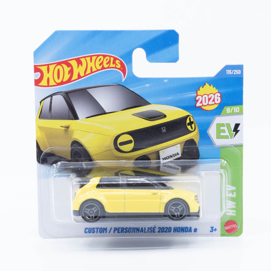 Hot Wheels 1:64 Custom 2020 Honda e yellow 2026 mainline new model diecast car