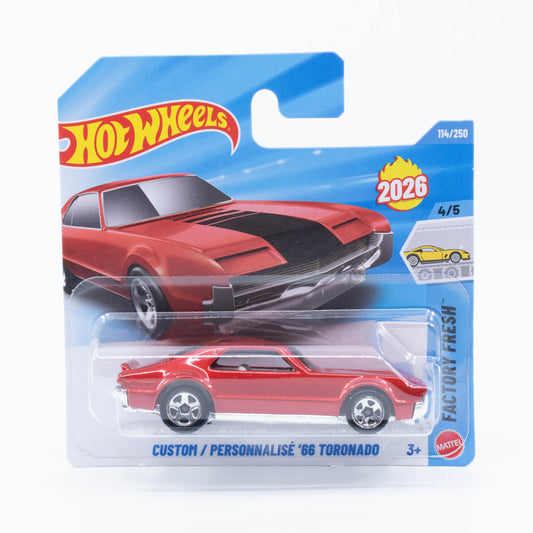 Hot Wheels 1:64 Custom 66 Toronado red 2026 mainline new model diecast car