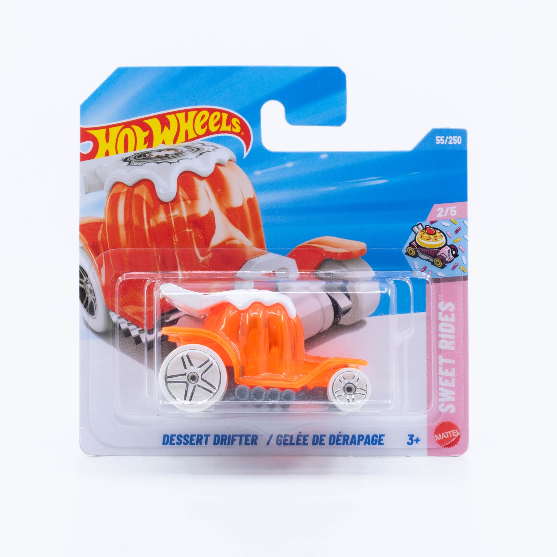 Hot Wheels Dessert Drifter off-road fantasy vehicle in orange.