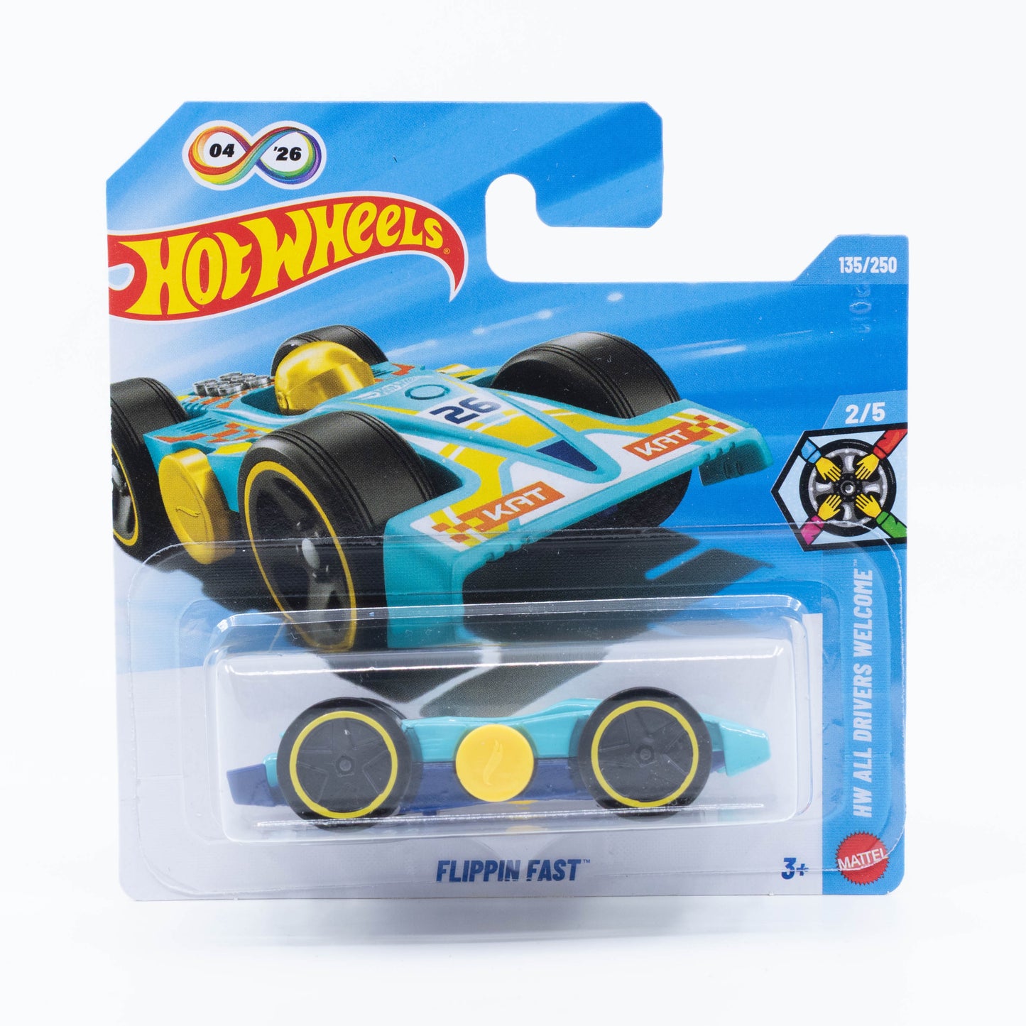 Hot Wheels 1:64 Flippin Fast dual sided rolling race car 2026 mainline diecast