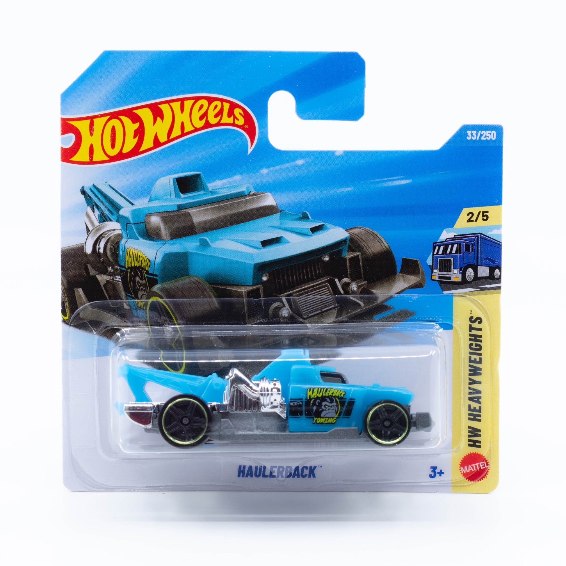 Hot Wheels Haulerback blue Mainline custom tow truck diecast 1:64
