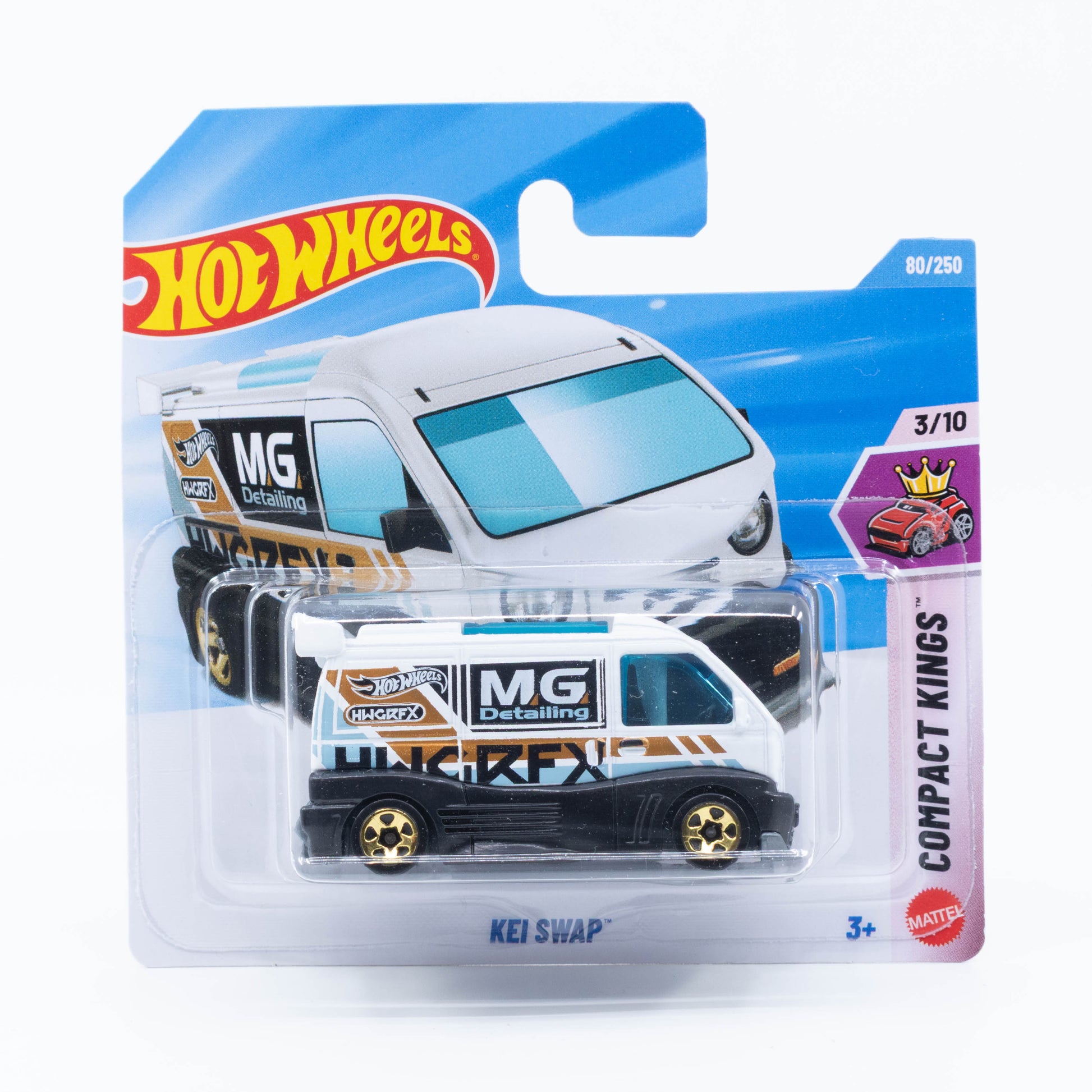 Hot Wheels 1:64 Kei Swap black white livery with decals diecast model car