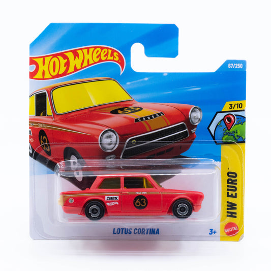 Hot Wheels Lotus Cortina orange racing livery Mainline diecast 1:64