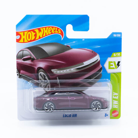 Hot Wheels Lucid Air plum Mainline electric sedan diecast 1:64